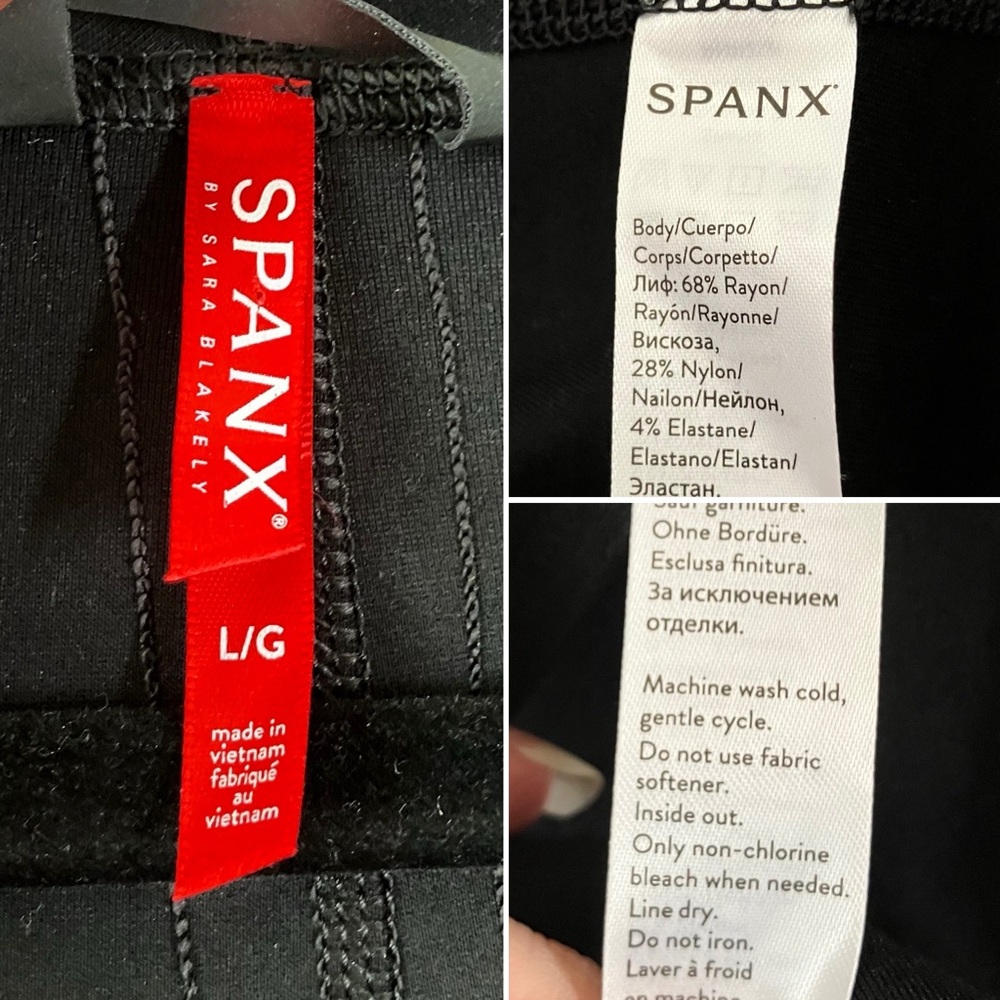 SPANX Drape Front Jacket L Black Ponte Career Minimalist Travel Edgy Streetwear - Picture 11 of 16
